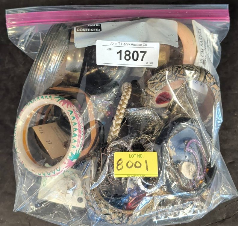 Costume Jewelry Bangle Lot In Bag