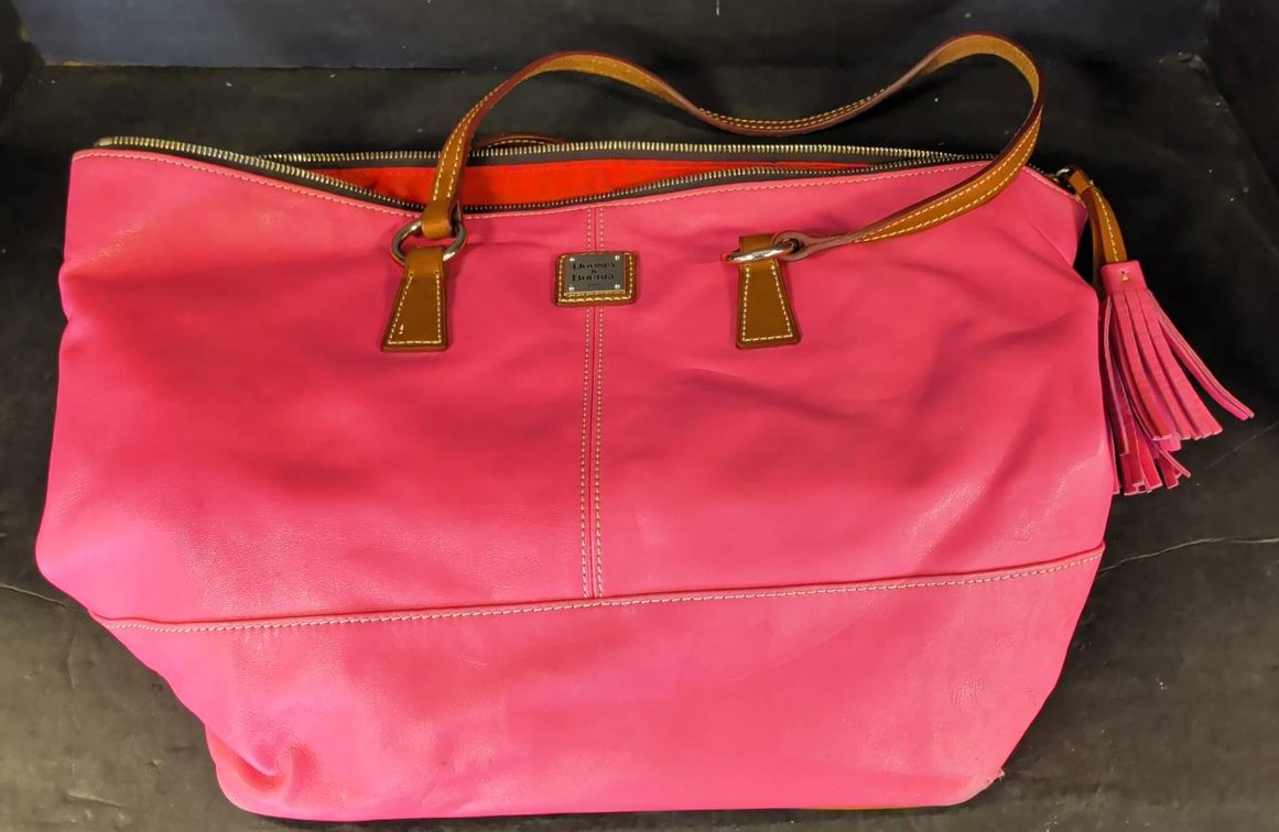 Dooney & Bourke Pink Leather Tote Bag