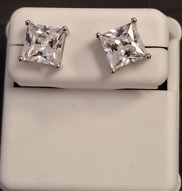 Square-Cut Stud Earrings