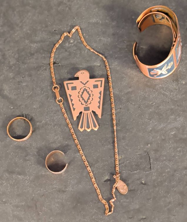 Copper Native American Style Jewelry Assortment