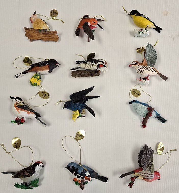 Danbury Mint Songbird Christmas Ornaments Set