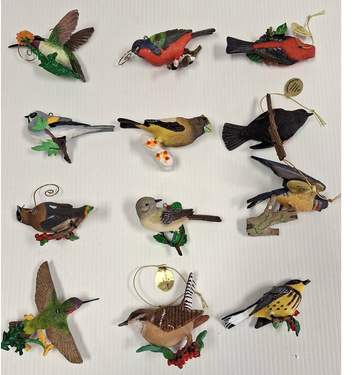 Danbury Mint Songbird Christmas Ornaments Set