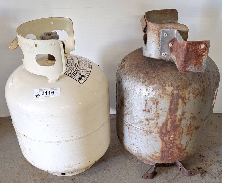 Two Propane Cylinders With Valves
