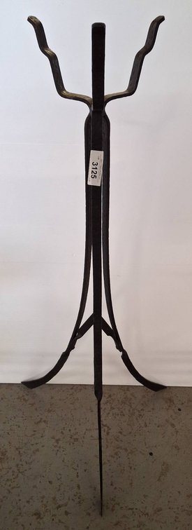 Black Metal Plant/Gazing Ball Stand, 40 In.