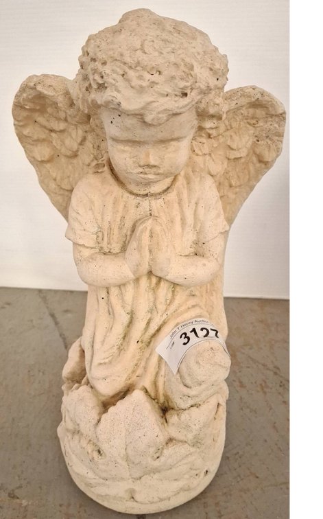 14 Inch Praying Angel Concrete Garden Statue