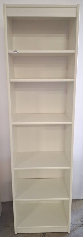 White 5-Shelf Bookcase 20x12x72 Inches