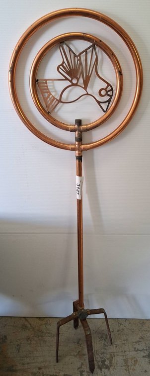 Metal Bird Motif Garden Sprinkler With Stand