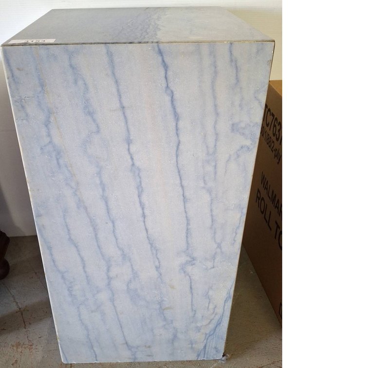 Blue Marble Pedestal Table 16x16x30 Inches