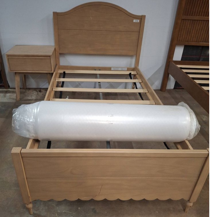 Twin Bed Frame With Mattress, Nightstand