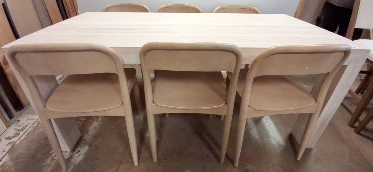 Rectangular Wood Dining Table With 6 Chairs