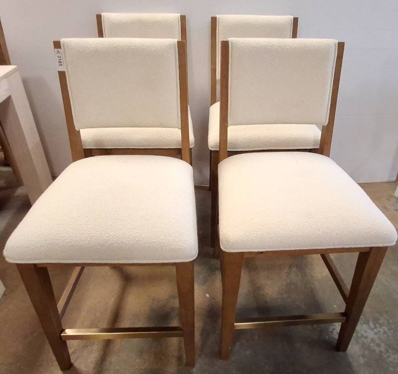 4 Upholstered Counter Chairs, 25 Inch Seat