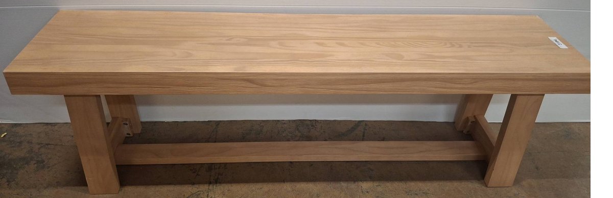 Wood Bench, Natural Finish, 60x14x18 Inches