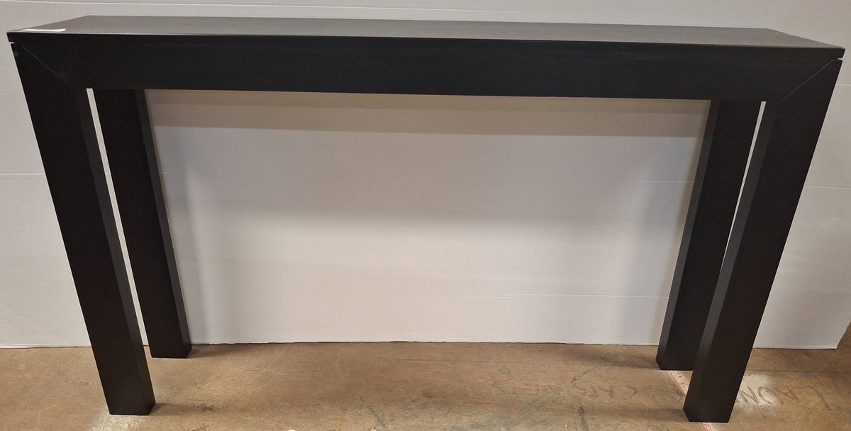 Black Rectangular Console Table 56x12x32