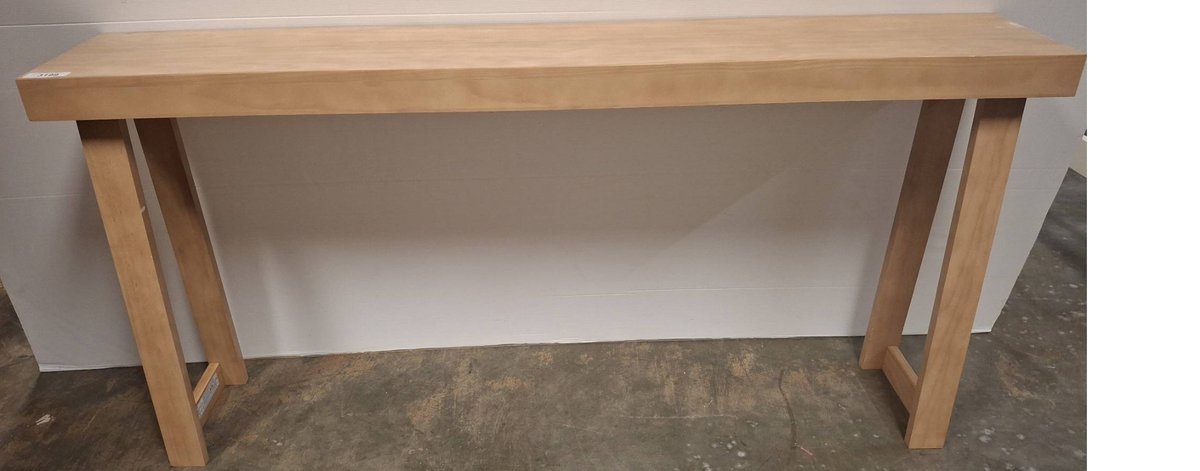 Natural Wood Console Table 66x12x32