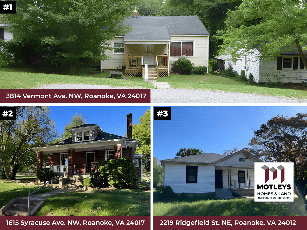 Image for Real Estate Auction | 3 Properties | Roanoke, VA | Single-Family Homes | Sold Individually | 24012 & 24017
