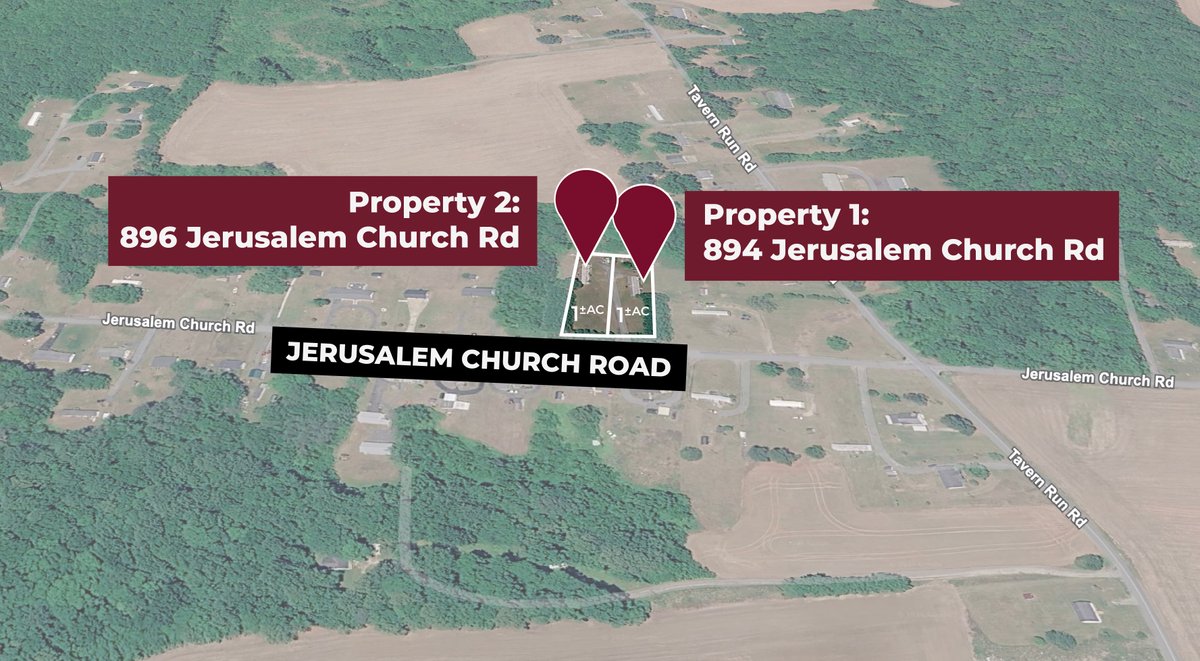 Image for Public Auction | Hague, VA | 2 Northern Neck Lots & Mobile Homes – Buy Separately or Together | 2± Acres | 894 & 896 Jerusalem Church Rd | 22469