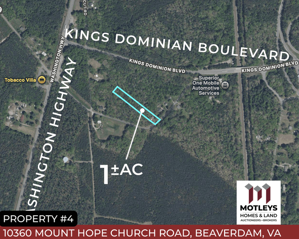 Image for ABSOLUTE Auction | Property 4 of 4 | Beaverdam, VA | 1± Acre Vacant Residential Lot | Appraised for $75,000! | Right off Route 1/Washington Highway | 10360 Mount Hope Church Road | 23015