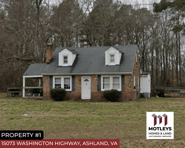Image for ABSOLUTE Auction | Property 1 of 4 | Ashland, VA | 3 BR/2 BA Single Family Home  | 1.5± Acres | Appraised for $310,000! | 15073 Washington Highway | 23005
