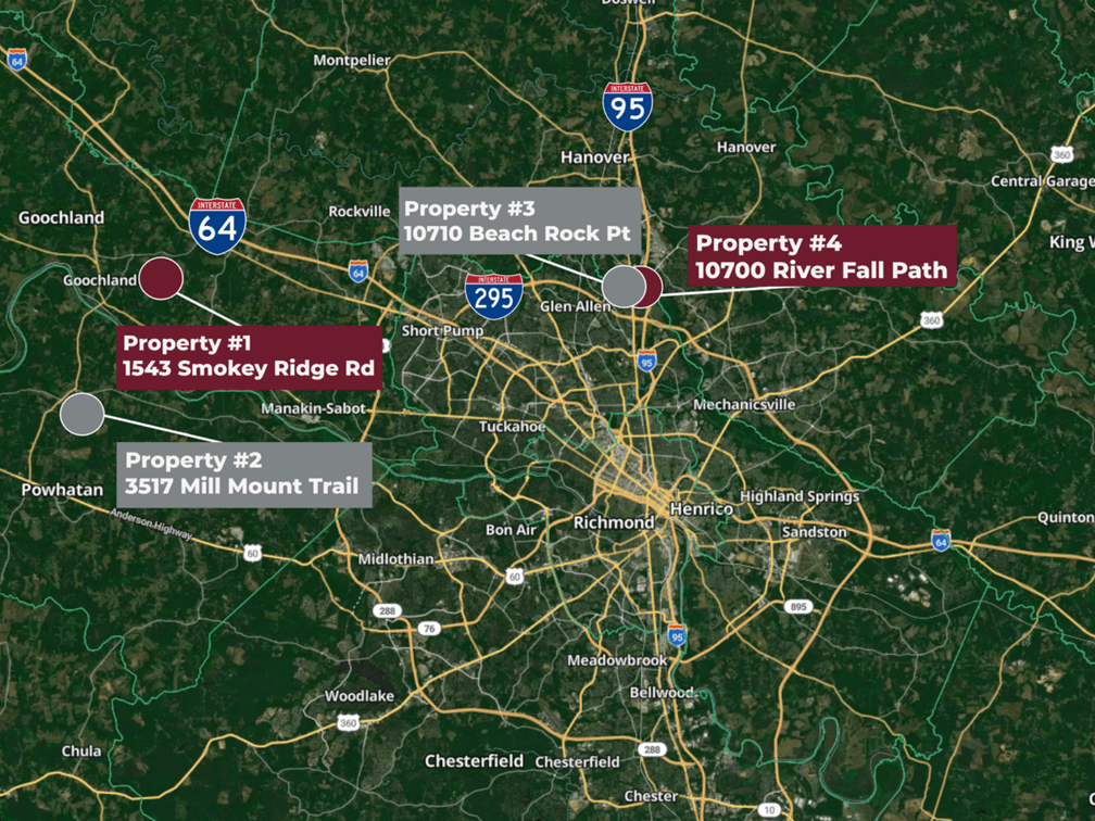 Image for Foreclosure Auctions | Powhatan, Glen Allen & Maidens, VA | 4 Properties | New Construction Single-Family Homes at Various Stages | Sold Individually | 23139, 23059 & 23102