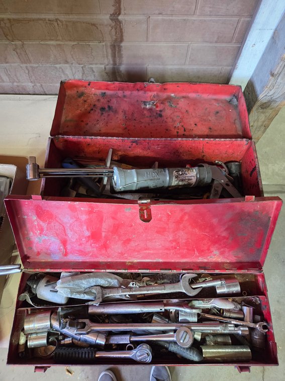 TWO TOOL BOXES OF VARIOUS TOOLS