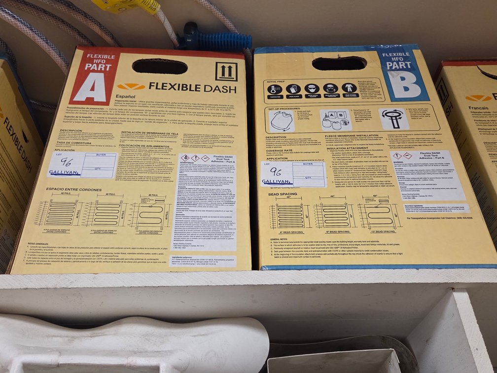 VERSICO FLEXIBLE ADHESIVE PARTS A & B