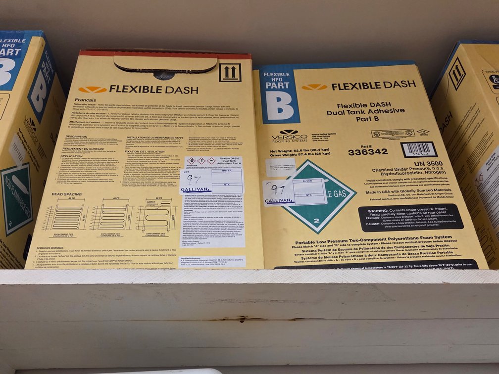 VERSICO FLEXIBLE ADHESIVE PARTS A & B
