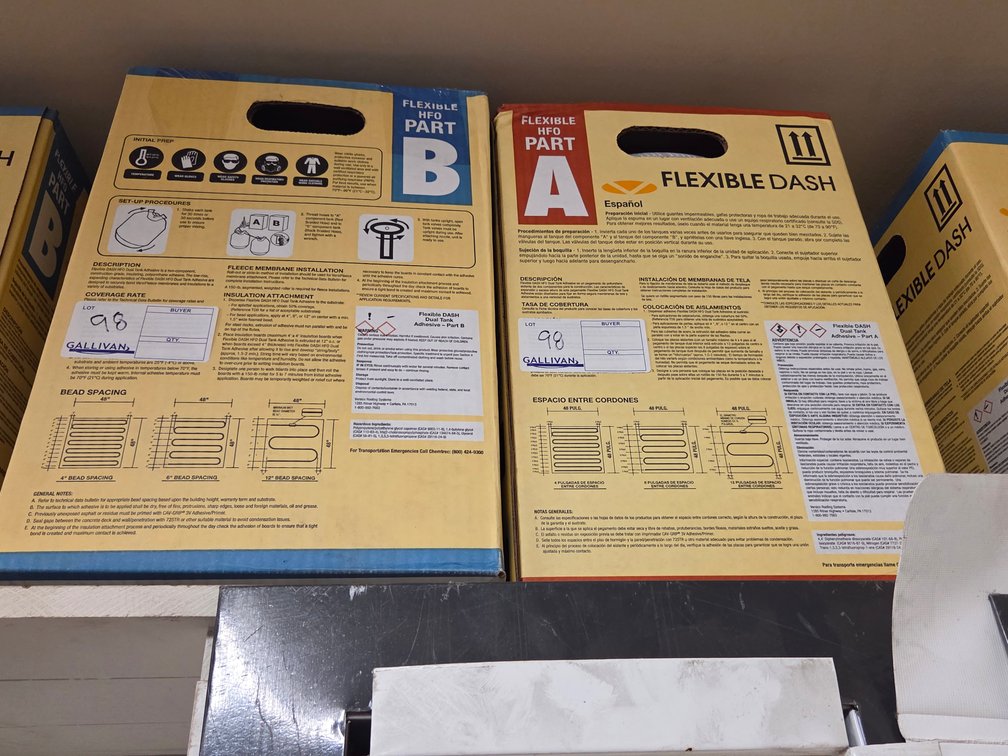 VERSICO FLEXIBLE ADHESIVE PARTS A & B