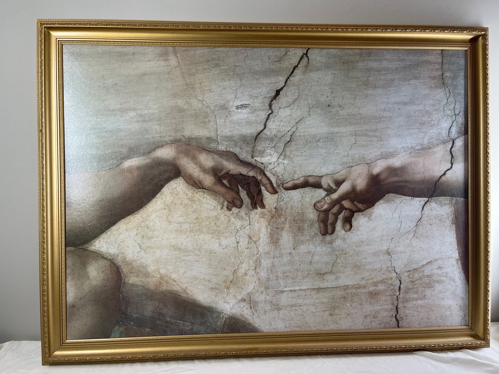“Creation of Adam” Framed Print