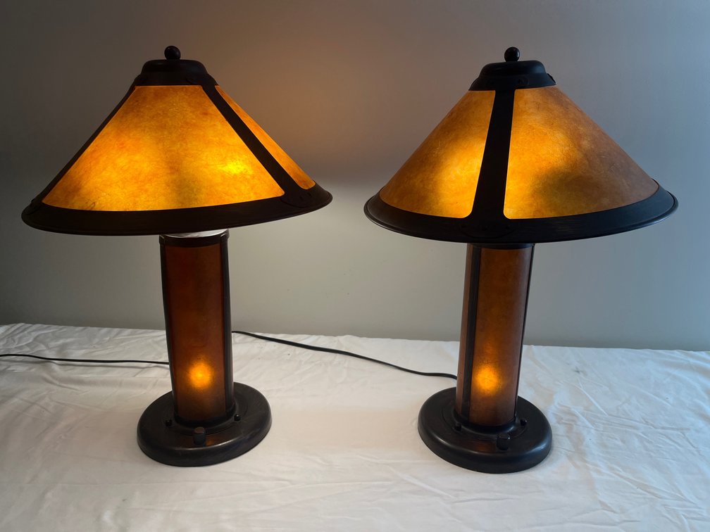 Rustic Lamp Pair