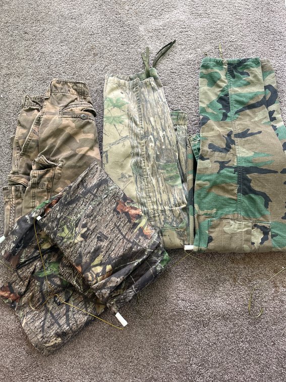 Real tree and Mossy Oak Camo Pants