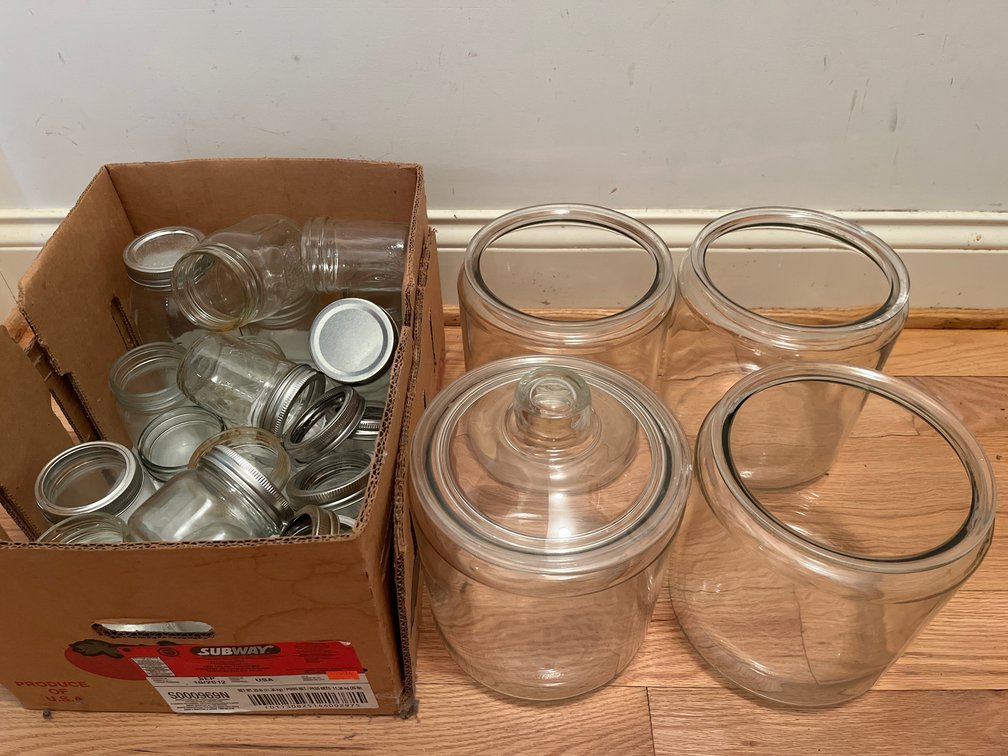 Mason Jars and Glass Canisters