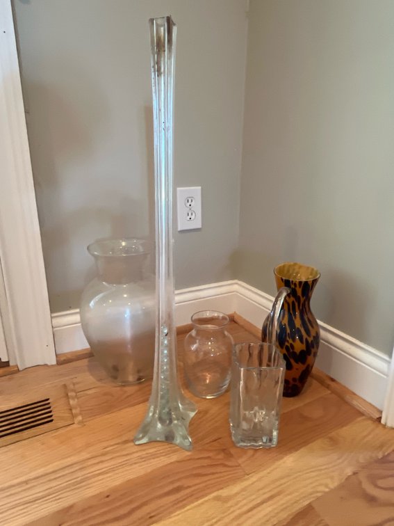 5 Glass Vases