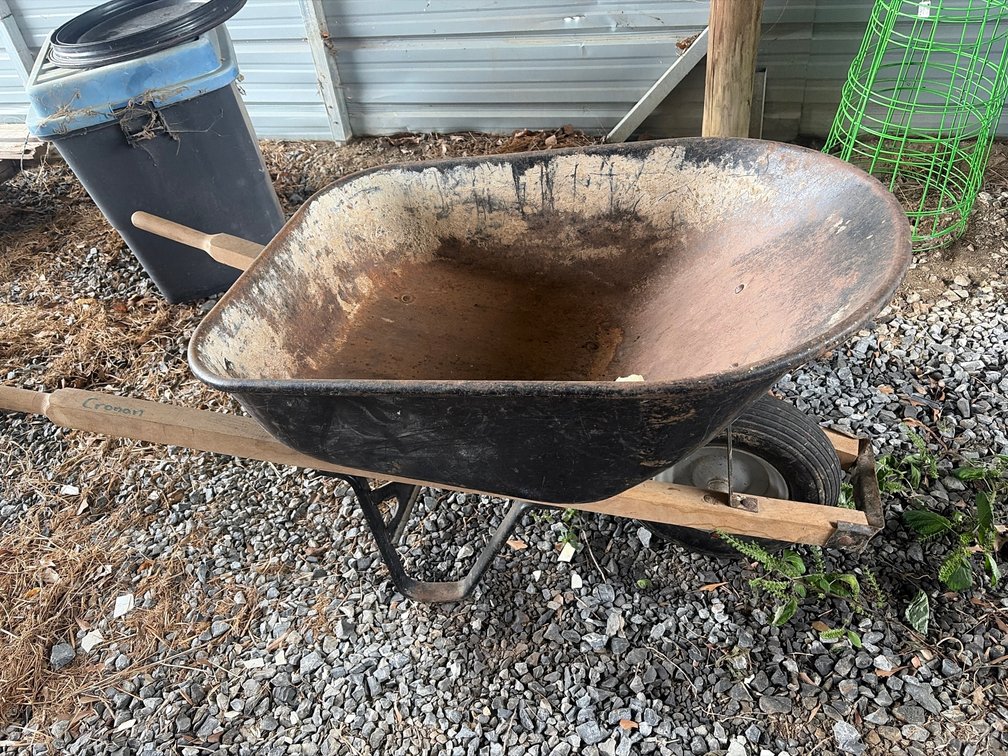 Wheel Barrow & Tomato Cages