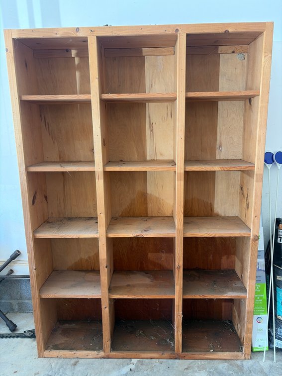 Wooden Cube Shelf