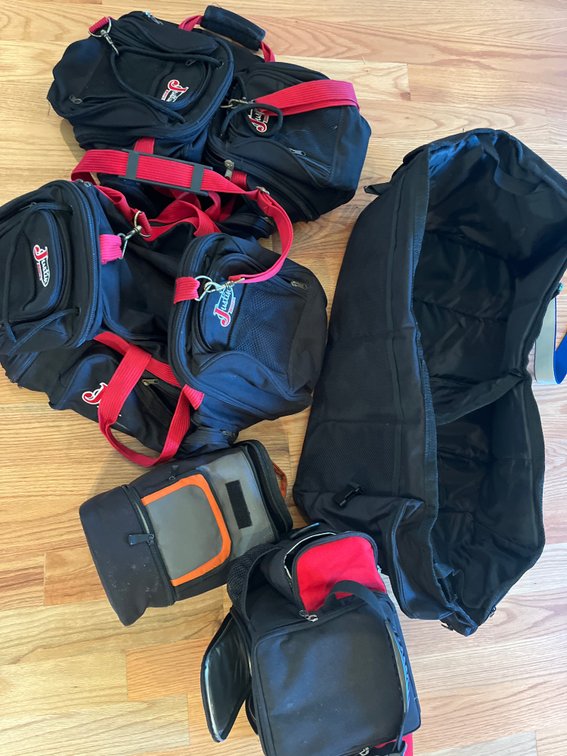 Justin Bags/ Trunk Organizer and Two Lunchboxes