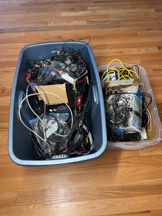 2 Totes of Assorted Wires