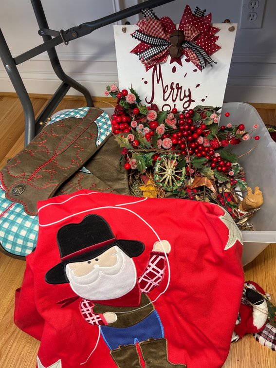 Tote of Rustic Cowboy Tree Decor