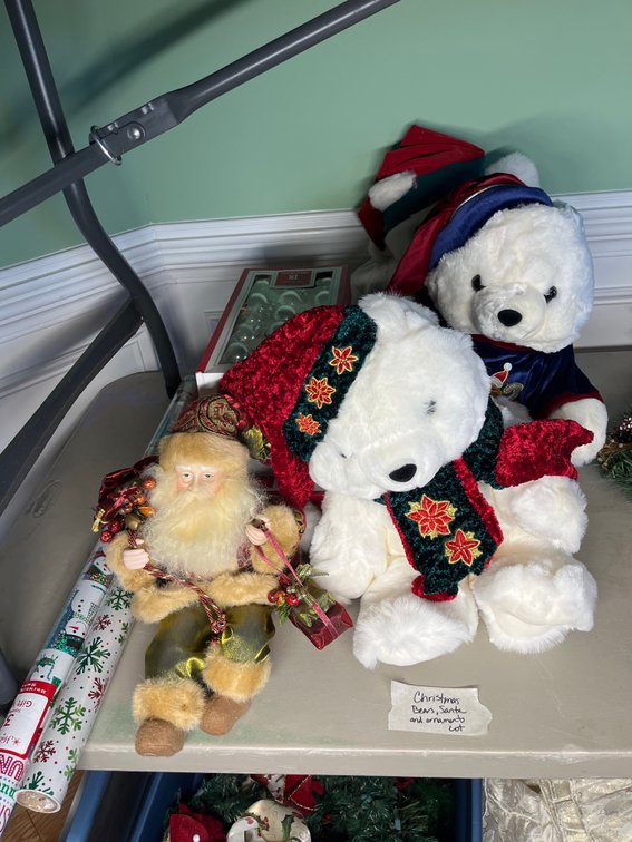 Christmas Bears and Ornaments