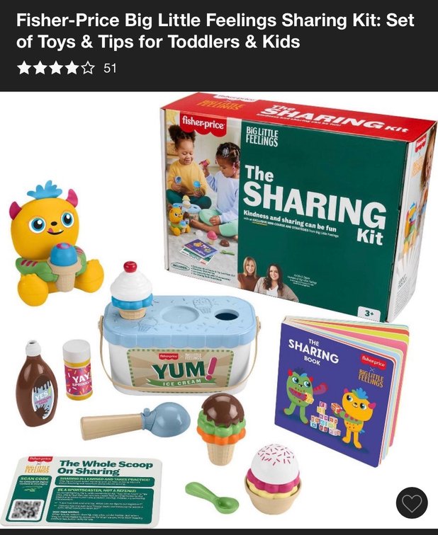 Fisher-Price Big Little Feelings The Sharing Kit Playset- Est. Retail $30