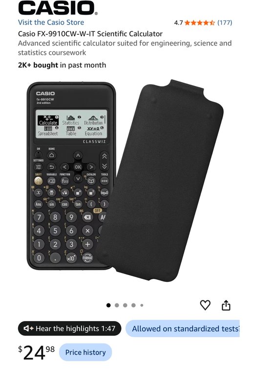 Casio fx-9910CW ClassWiz Calculator - Est. Retail $24.98