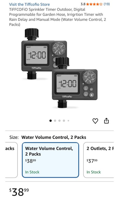 TiFFCOFiO Digital Sprinkler Timers, 2 Pack - Est. Retail $38.99