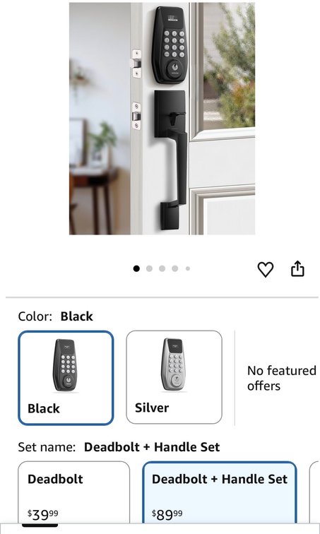 DESLOC Smart Deadbolt Handle Set - Est. Retail $89.99
