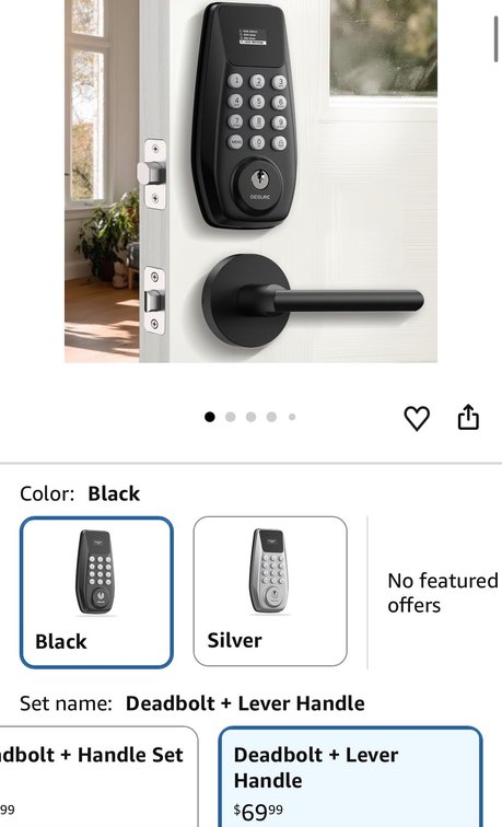 DESLOC Smart Deadbolt and Lever Handle Set - Est. Retail $69.99