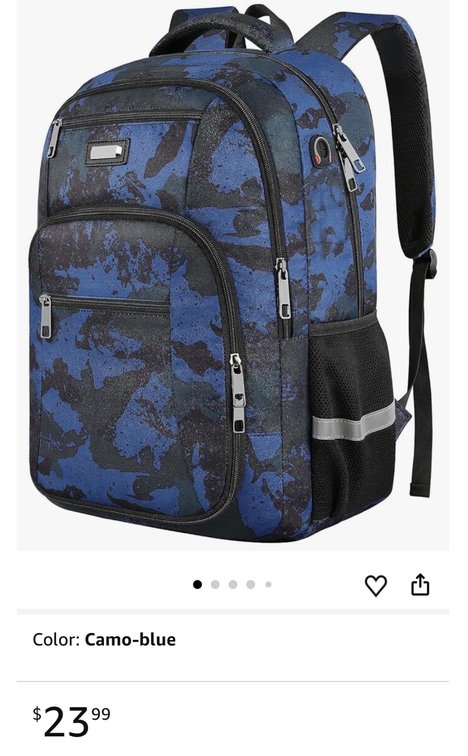 FALANKO Blue Camouflage Laptop Backpack- Est. Retail $23.99