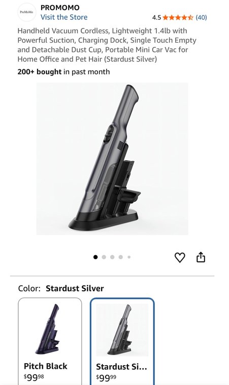 PROMOMO Handheld Cordless Vacuum Cleaner- Est. Retail $99.99