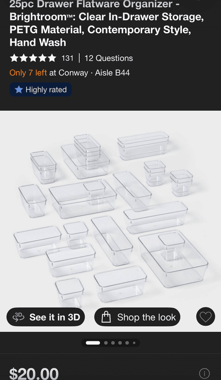 Brightroom Drawer Organizers - Est. Retail $20