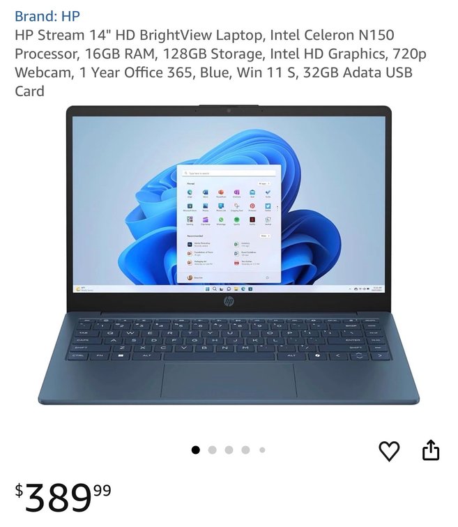HP Stream 14" Laptop - Est. Retail $389.99