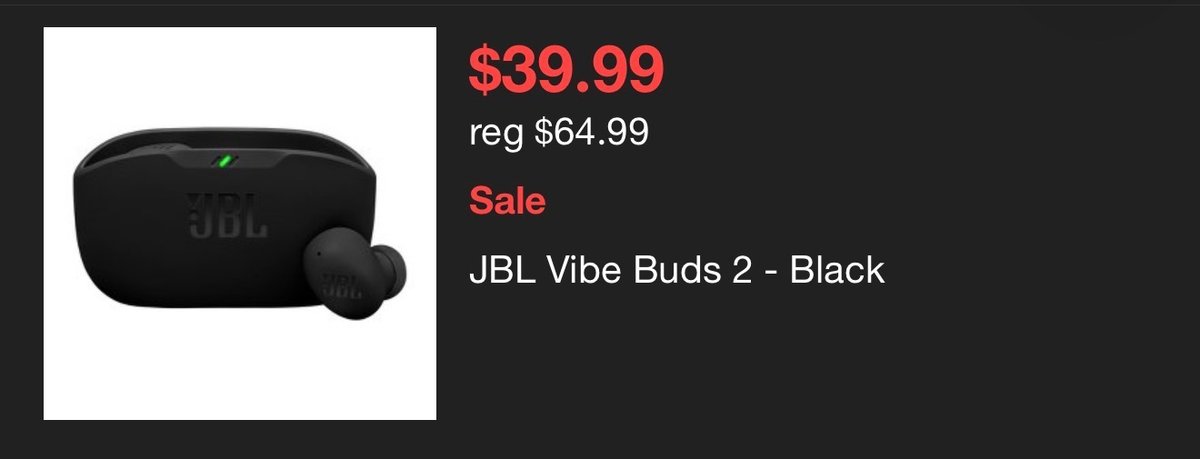 JBL Vibe Buds 2 True Wireless Earbuds - Est. Retail $64.99