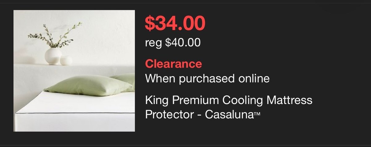 Casaluna King Premium Cooling Mattress Protector - Est. Retail $40