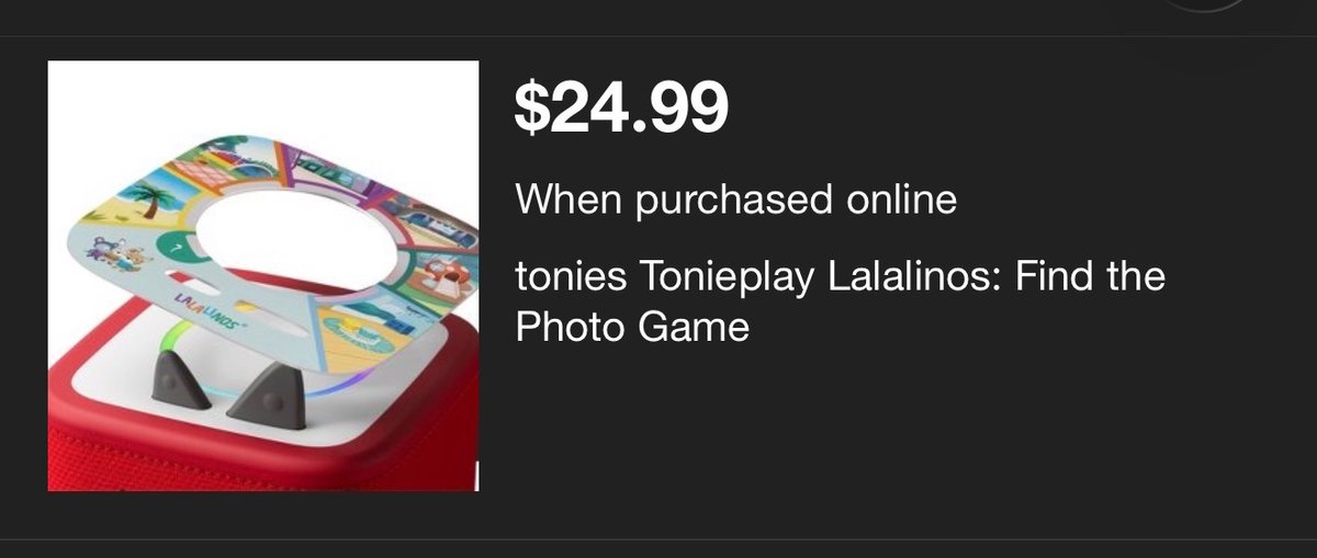 tonies Tonieplay Lalalinos Find the Photo Game- Est. Retail $24.99